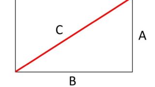 立方体の対角線の計算方法 白丸くん