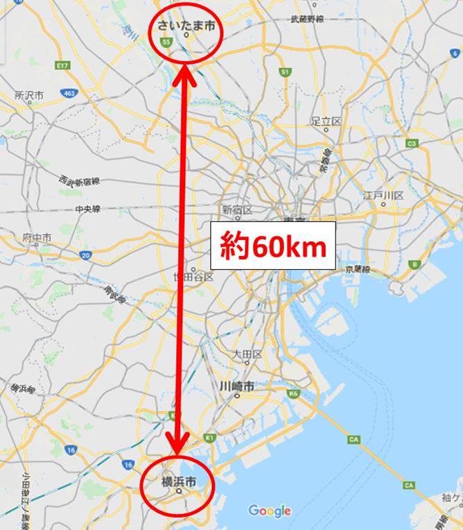 60kmは車で何分かかる 100kmは自動車でどのくらい 60キロ 100キロ 白丸くん