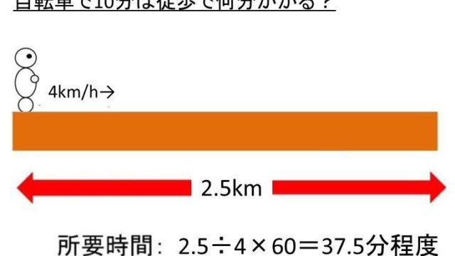 自転車 5 分 距離