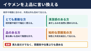 イケメンの言い換え一覧表をシーン別に解説