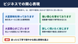 興味津々の言い換え一覧表と場面別の使い分け