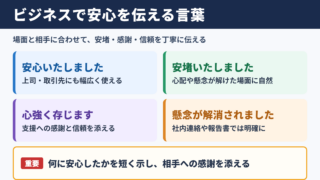 安心するの言い換え一覧表と使い分け