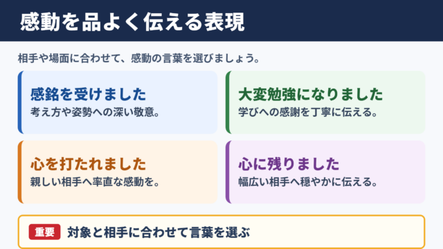 感動するの言い換え一覧表とシーン別表現