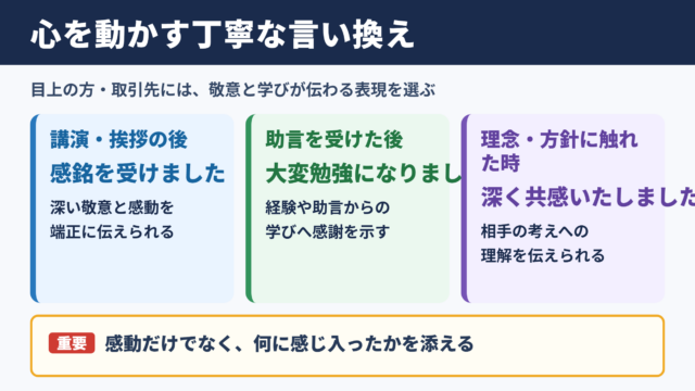 心を動かされるの言い換え一覧表をシーン別に解説
