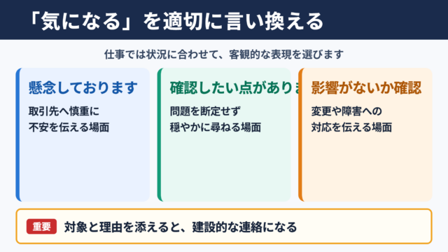 気になるの言い換え一覧表と使い分け