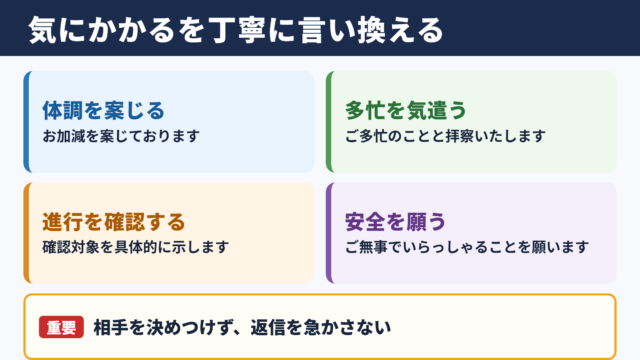 気にかかるの言い換え一覧表とシーン別の使い分け