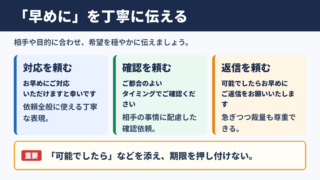 早めにの言い換え一覧表とシーン別の使い分け