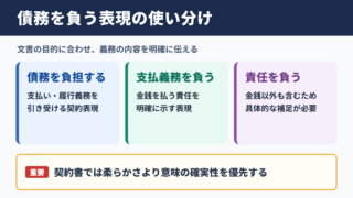債務を負うの言い換え一覧表と使い分け