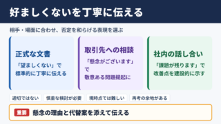 好ましくないの言い換え一覧表