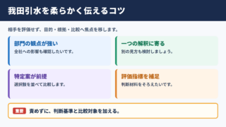 我田引水の言い換え一覧表をシーン別に解説