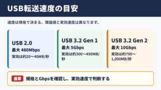 USB転送速度の目安