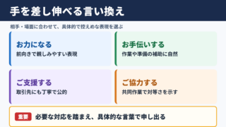 手を差し伸べるの言い換え一覧表