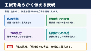 主観の言い換え一覧表