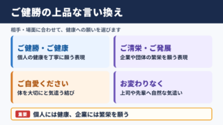 ご健勝の言い換え一覧表