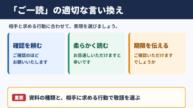 ご一読いただけますと幸いですの言い換え一覧表