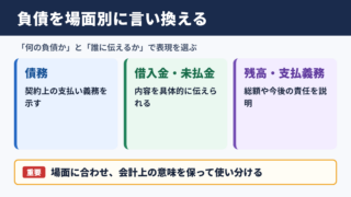 負債の言い換え一覧表とシーン別の使い分け