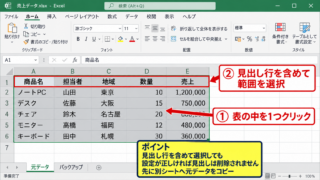 エクセルの重複を削除して1つ残す方法【重複の削除】 - データ範囲と見出し行の選択