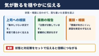 気が散るの言い換え一覧表とシーン別の使い分け