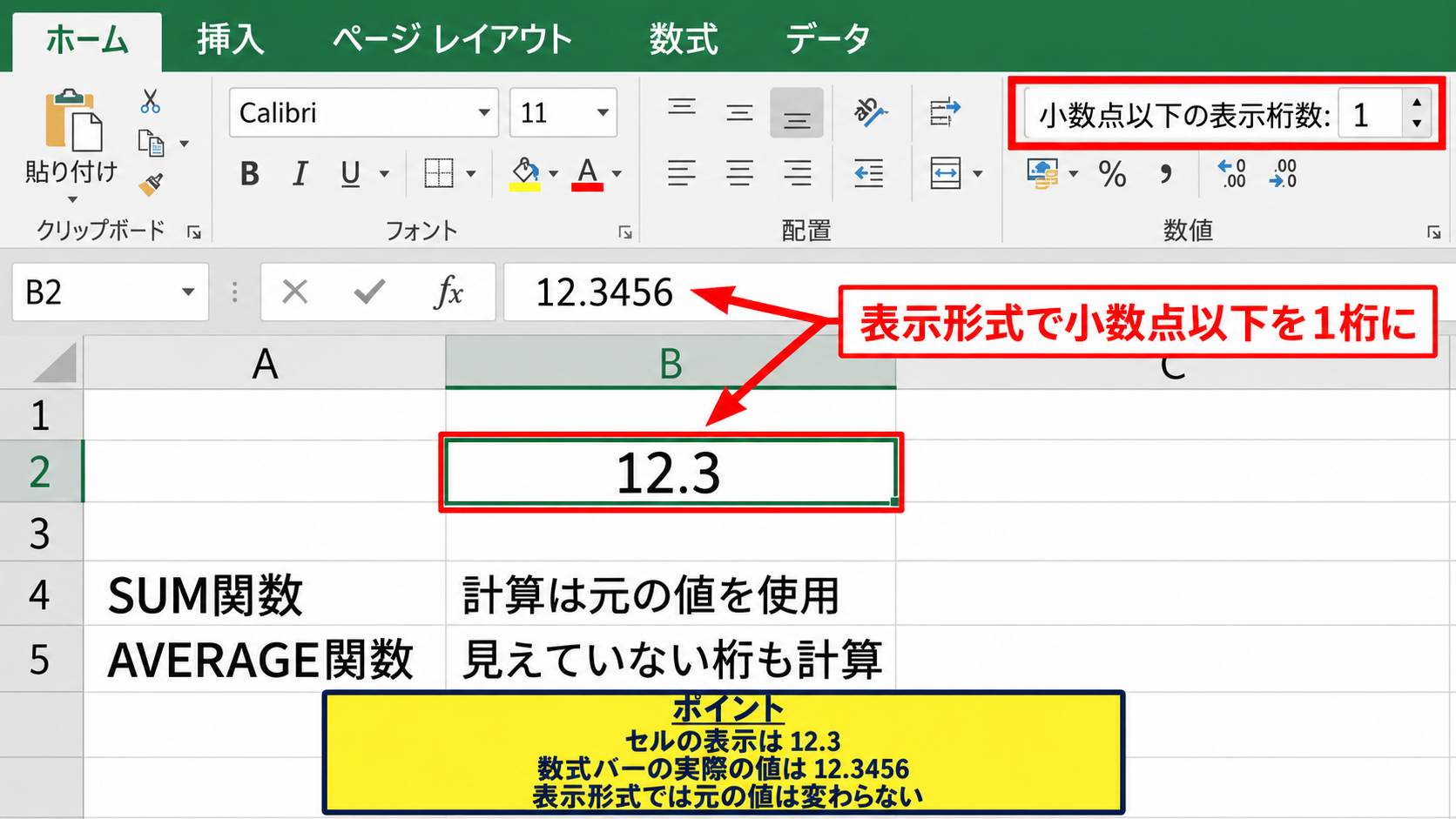 エクセルで有効数字を整える基本操作 - 表示だけを整える場面
